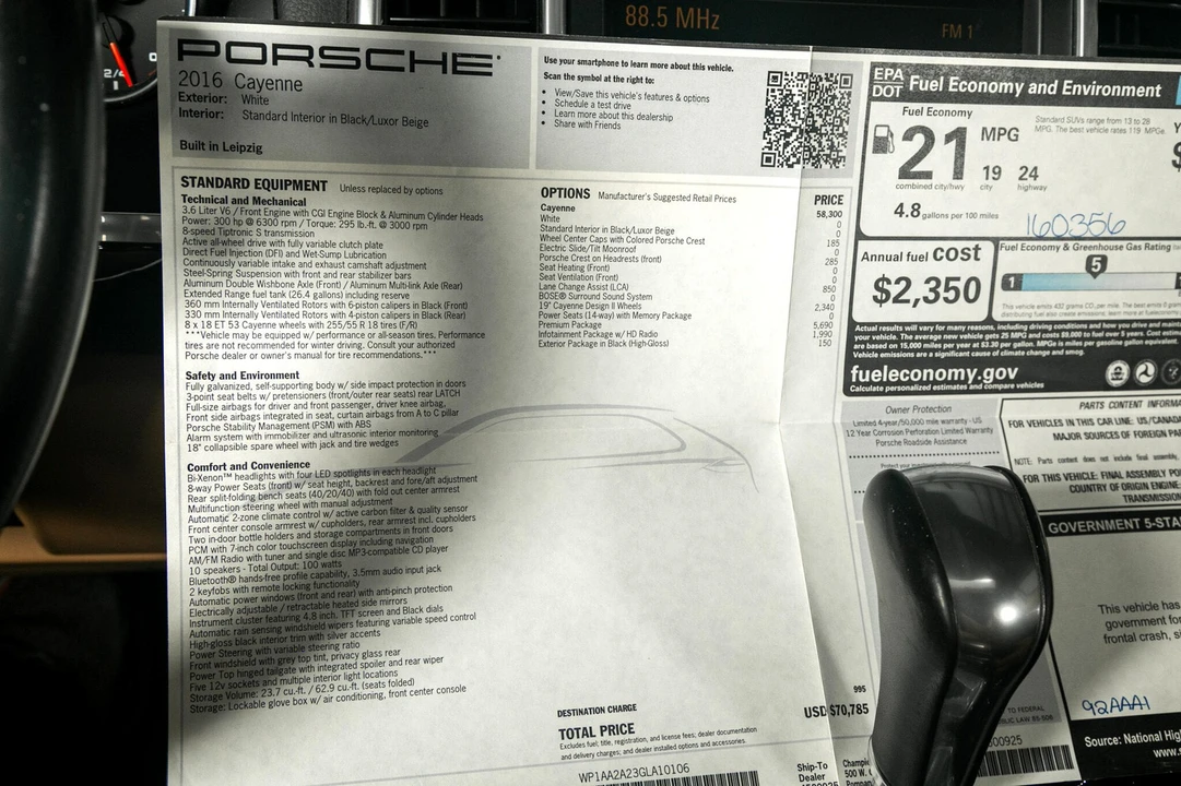 2016 Porsche 958 Cayenne - Image 18 of 21