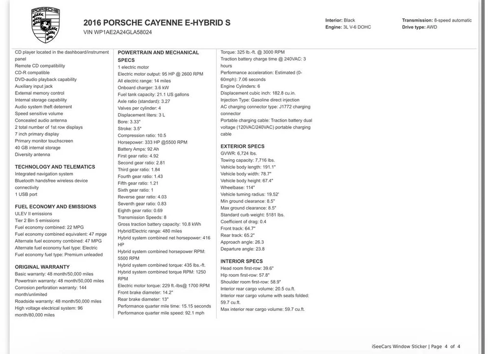 2016 Porsche 958 Cayenne - Image 11 of 11