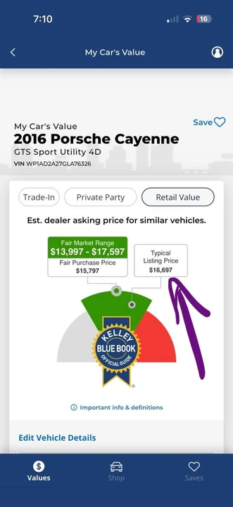 2016 Porsche 958 Cayenne GTS - Image 8 of 8