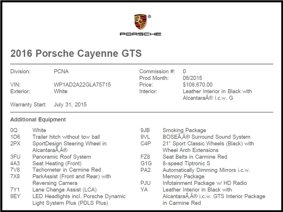 2016 Porsche 958 Cayenne GTS - Image 20 of 20