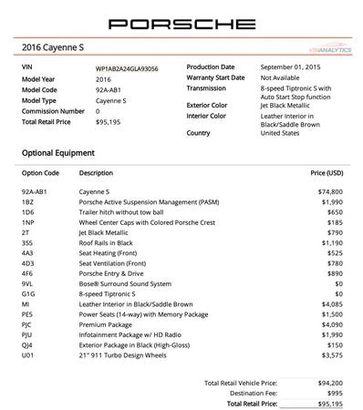 2016 Porsche 958 Cayenne S - Image 9 of 9