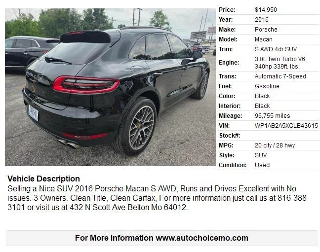 2016 Porsche Macan S - Image 2 of 20