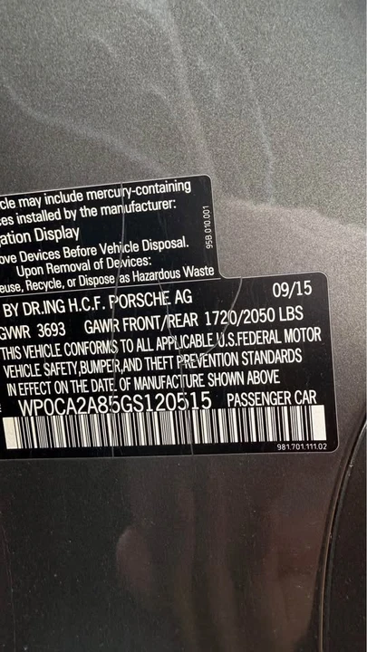 2016 Porsche 981 Boxster S - Image 9 of 9