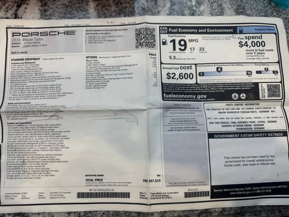 2016 Porsche Macan Turbo - Image 9 of 9