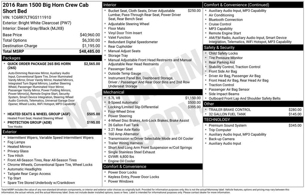 2016 Dodge Ram 4th Gen - Image 4 of 12