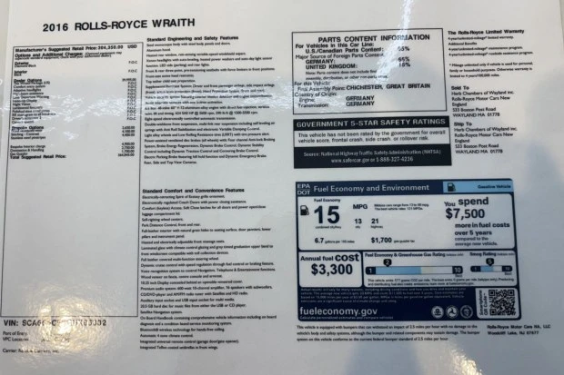 2016 Rolls-Royce Wraith 2nd Gen - Image 8 of 8