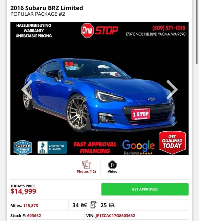 2016 Subaru BRZ 1st Gen - Image 11 of 11