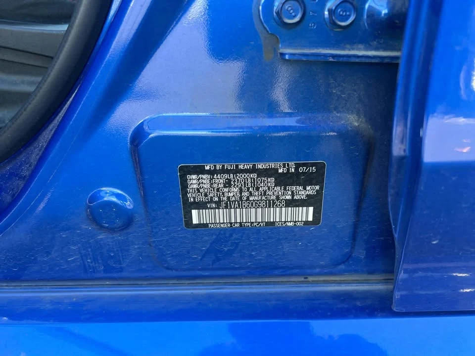 2016 Subaru Impreza WRX 4th Gen - Image 2 of 10