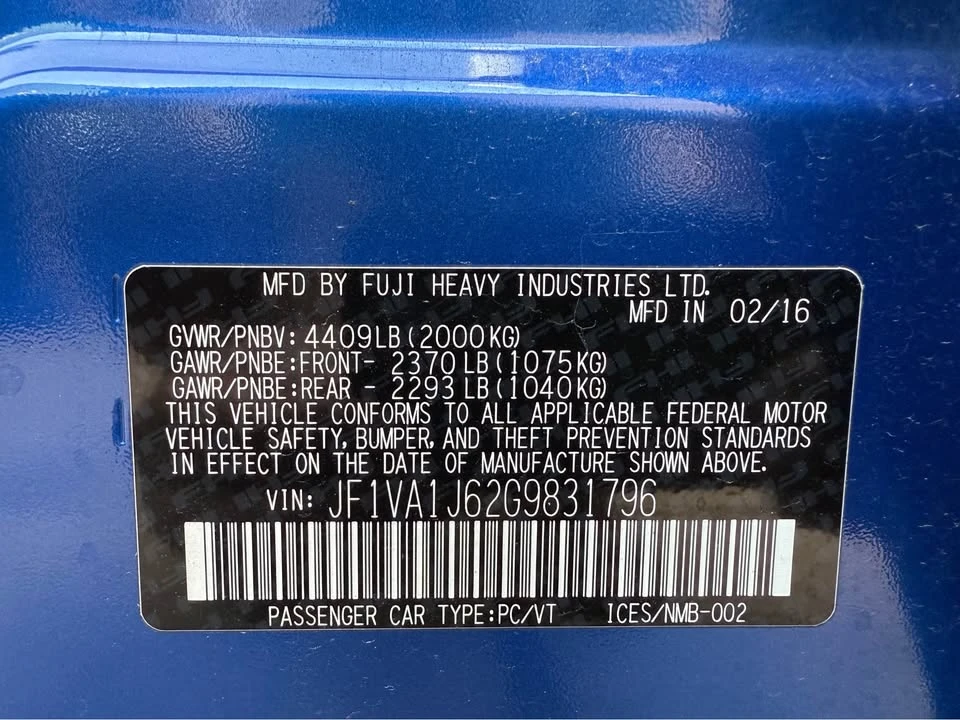 2016 Subaru Impreza WRX 4th Gen - Image 10 of 10