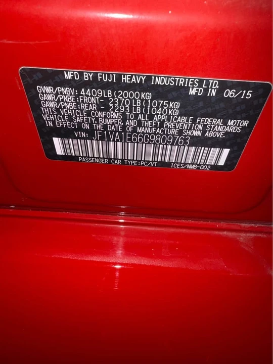 2016 Subaru Impreza WRX 4th Gen - Image 11 of 11