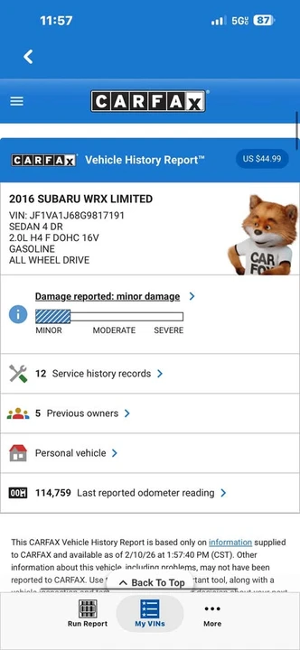 2016 Subaru Impreza WRX 4th Gen - Image 8 of 20