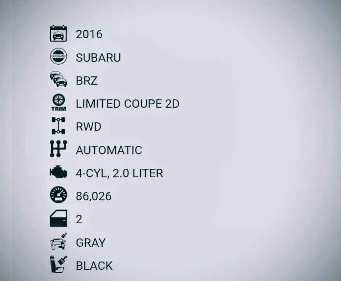 2016 Subaru BRZ 1st Gen - Image 12 of 12