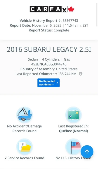 2016 Subaru Legacy 6th Gen - Image 15 of 15