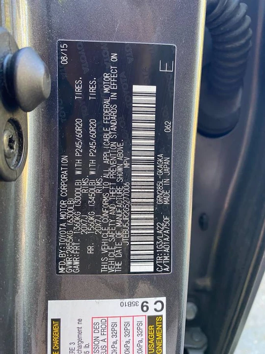 2016 Toyota 4Runner 5th Gen - Image 16 of 16