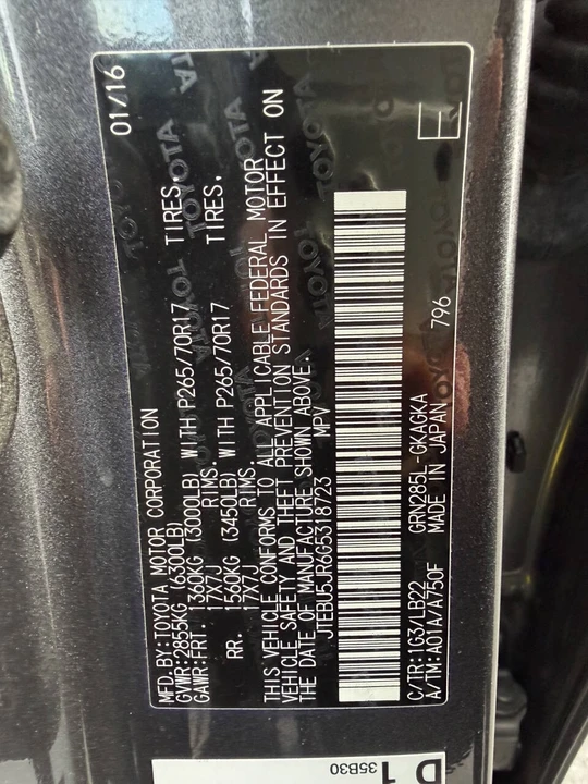 2016 Toyota 4Runner 5th Gen - Image 21 of 21