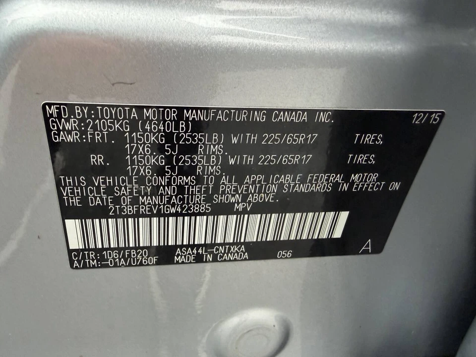 2016 Toyota RAV4 4th Gen - Image 15 of 21