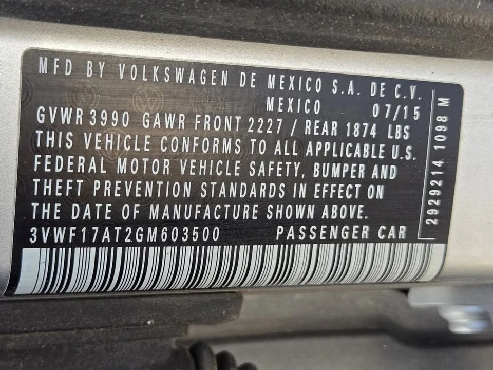 2016 Volkswagen A5 Beetle - Image 18 of 20
