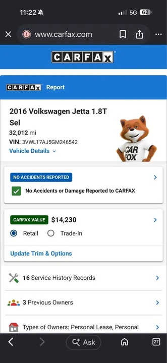 2016 Volkswagen A6 Jetta - Image 16 of 18