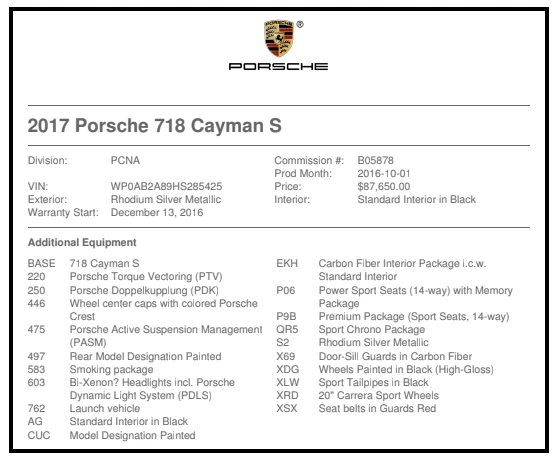 2017 Porsche 718 Cayman S - Image 19 of 19