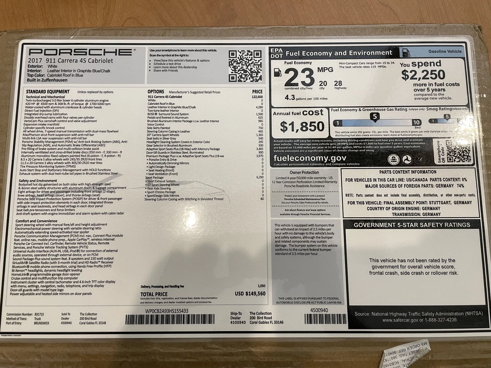 2017 Porsche 991 Carrera 4S - Image 15 of 23