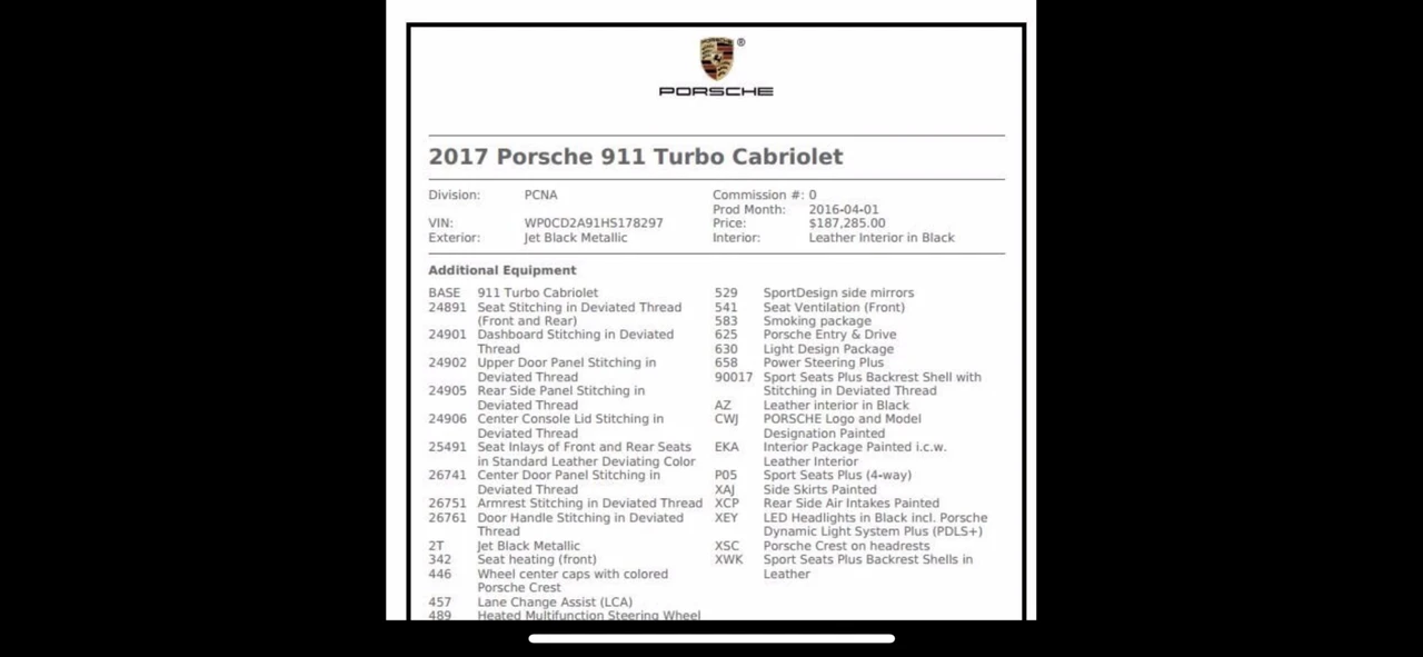 2017 Porsche 991 Turbo - Image 6 of 6