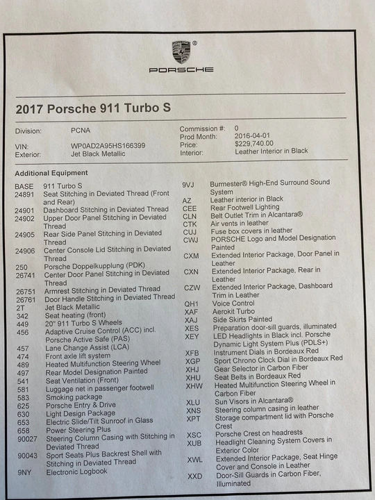 2017 Porsche 991 Turbo S - Image 23 of 23