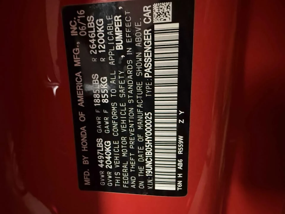 2017 Acura NC1 NSX - Image 12 of 14