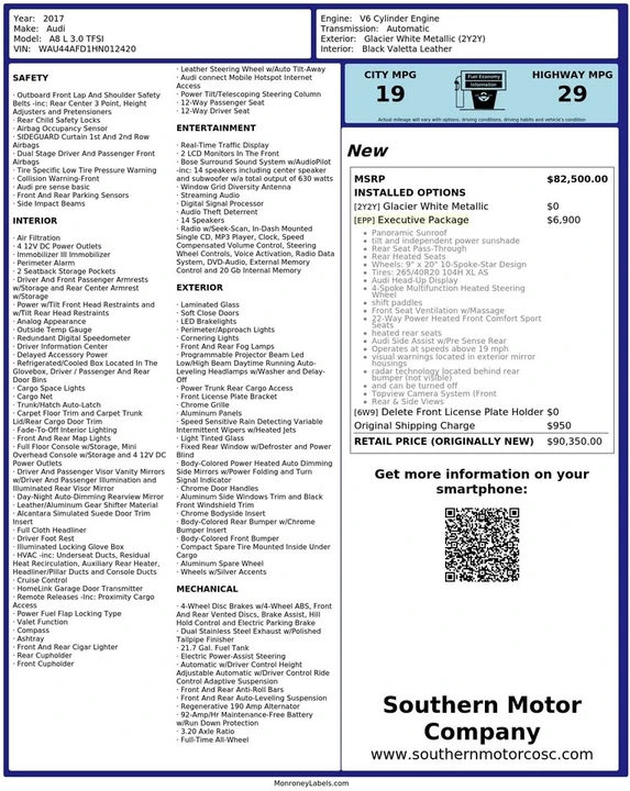 2017 Audi D4 A8 - Image 20 of 20