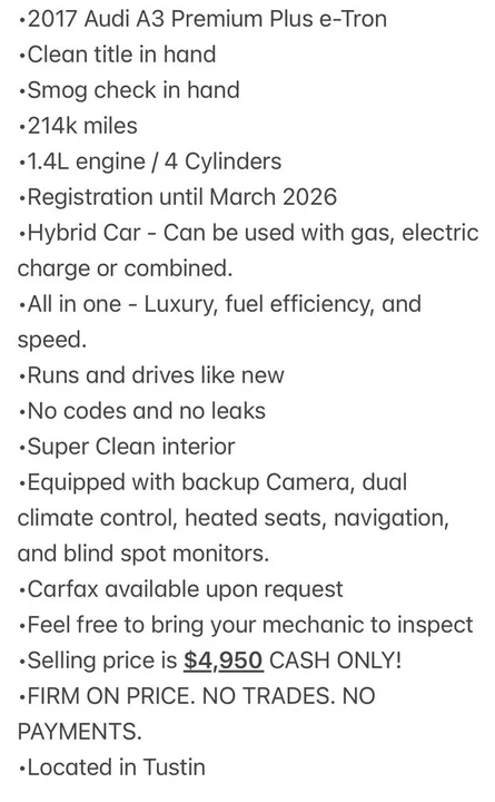 2017 Audi 8V A3 - Image 11 of 11