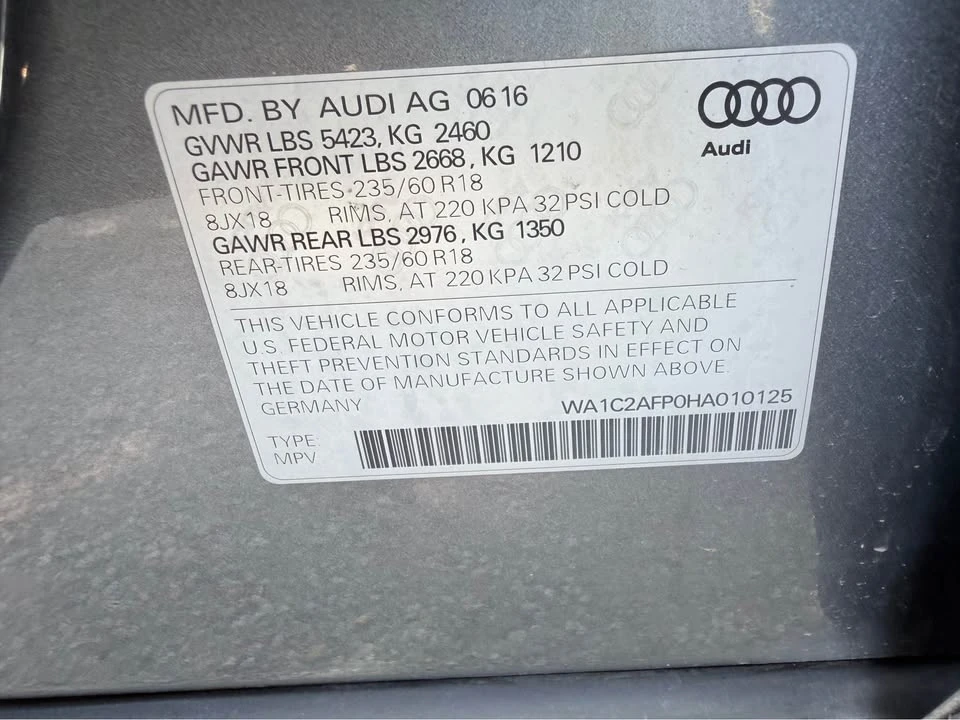 2017 Audi FY Q5 - Image 18 of 18