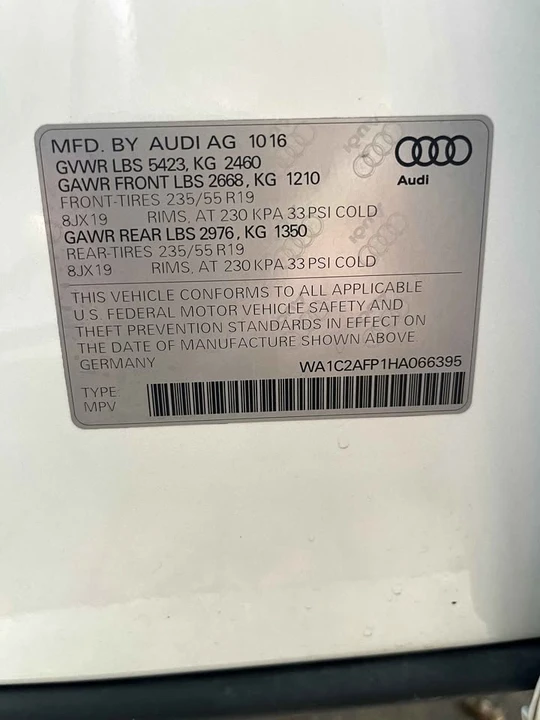 2017 Audi FY Q5 - Image 5 of 5