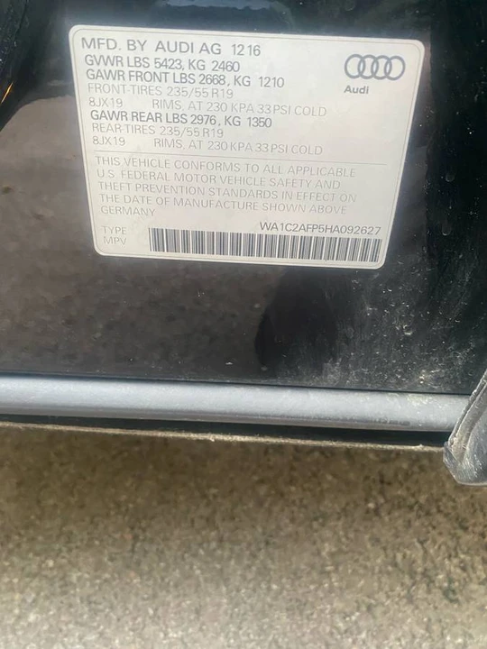 2017 Audi 8R Q5 - Image 12 of 14