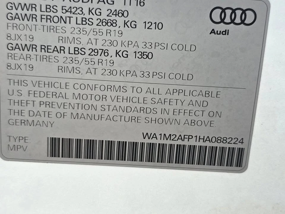 2017 Audi FY Q5 - Image 16 of 16