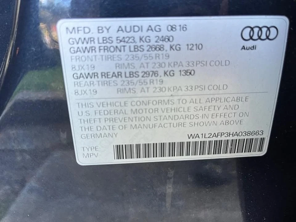 2017 Audi 8R Q5 - Image 20 of 20