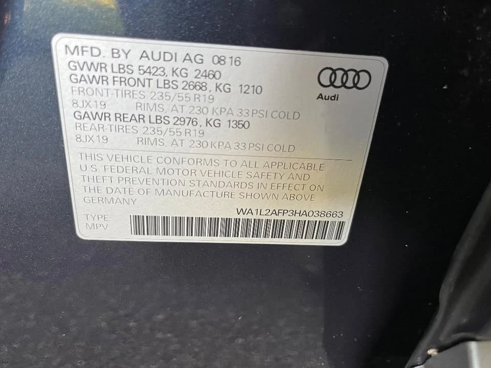 2017 Audi 8R Q5 - Image 20 of 20