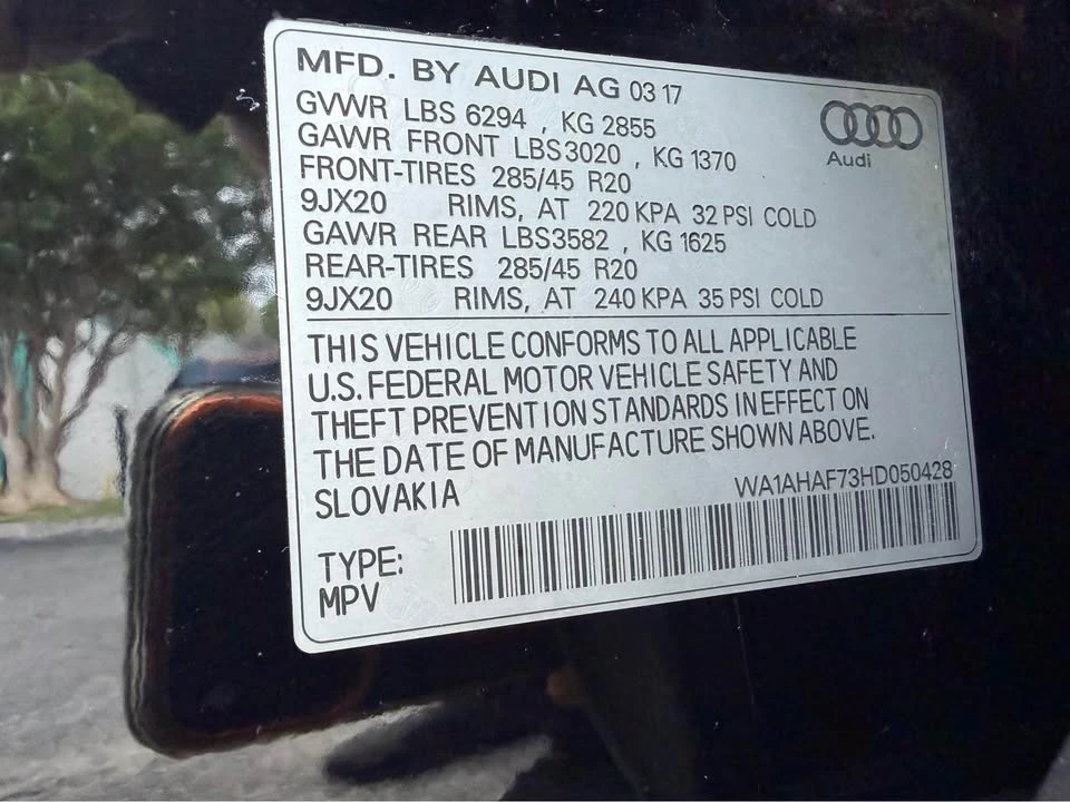 2017 Audi 4M Q7 - Image 13 of 16