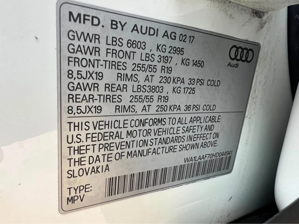 2017 Audi 4M Q7 - Image 14 of 15