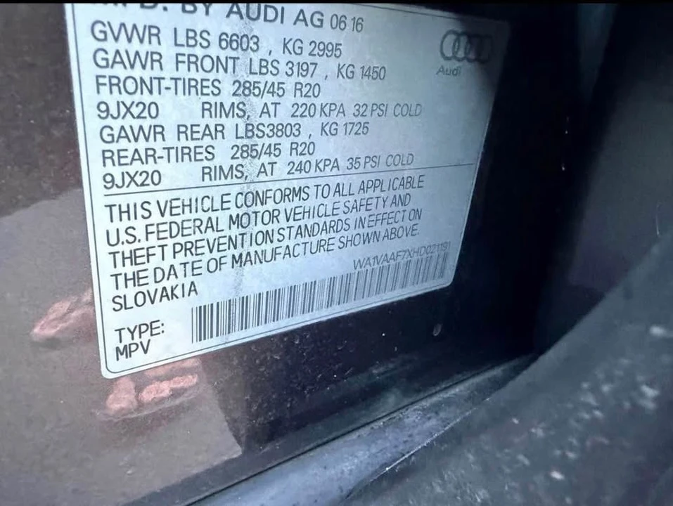 2017 Audi 4M Q7 - Image 15 of 15