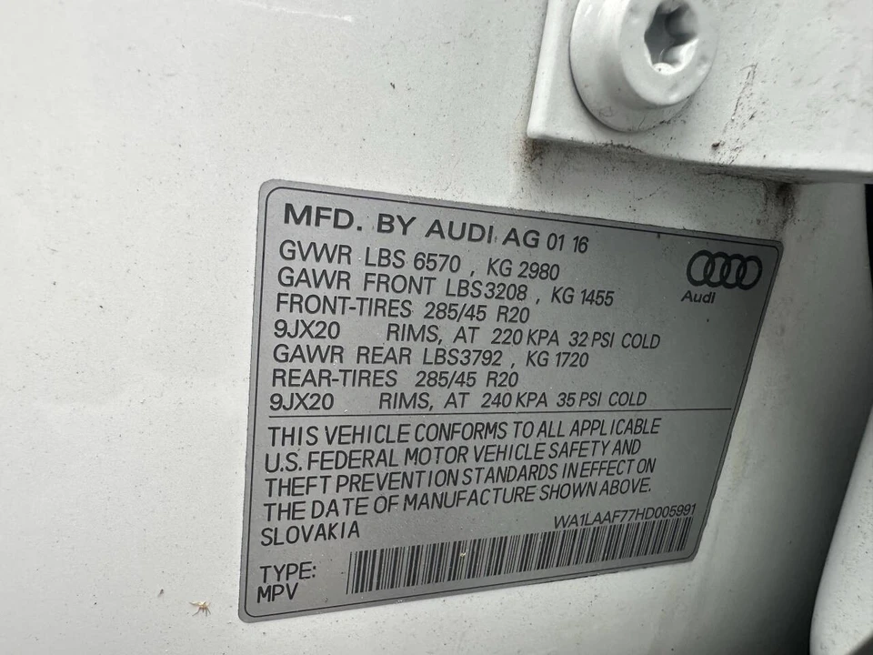 2017 Audi 4M Q7 - Image 13 of 21