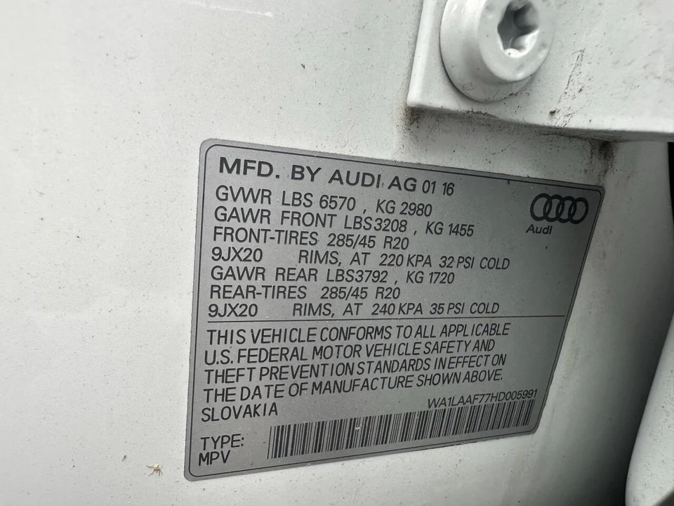 2017 Audi 4M Q7 - Image 13 of 21