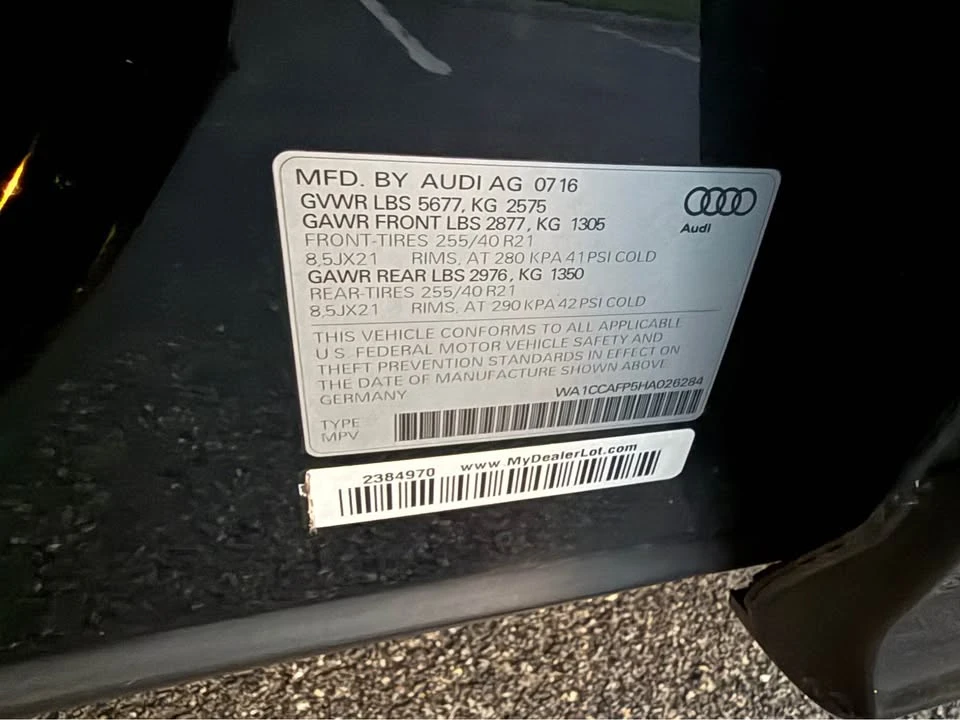2017 Audi 8R SQ5 - Image 18 of 18