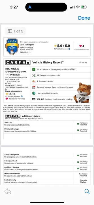 2017 Audi 8V A3 - Image 12 of 12