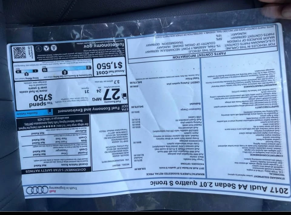 2017 Audi B9 A4 - Image 6 of 6