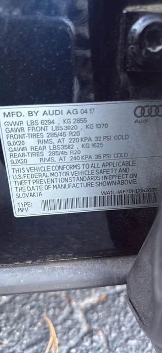2017 Audi 4M Q7 - Image 18 of 18
