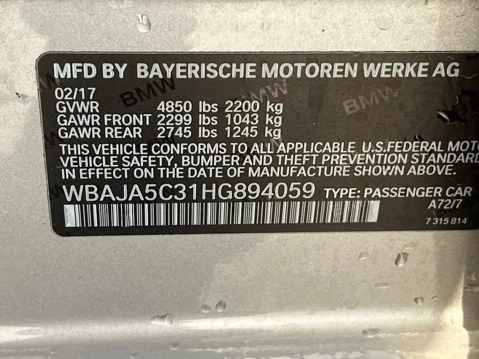 2017 BMW G30 5 Series Sedan - Image 13 of 13