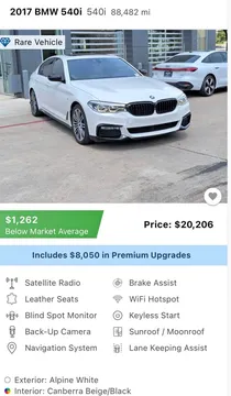 2017 BMW 5 Series 540i Sedan 4D