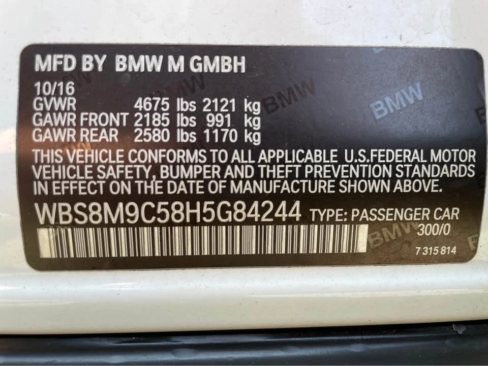 2017 BMW F80 M3 - Image 17 of 20