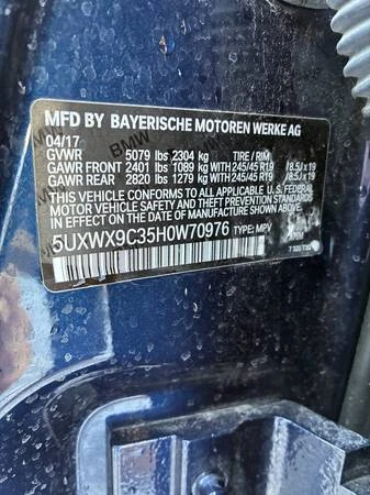 2017 BMW F25 X3 - Image 14 of 14