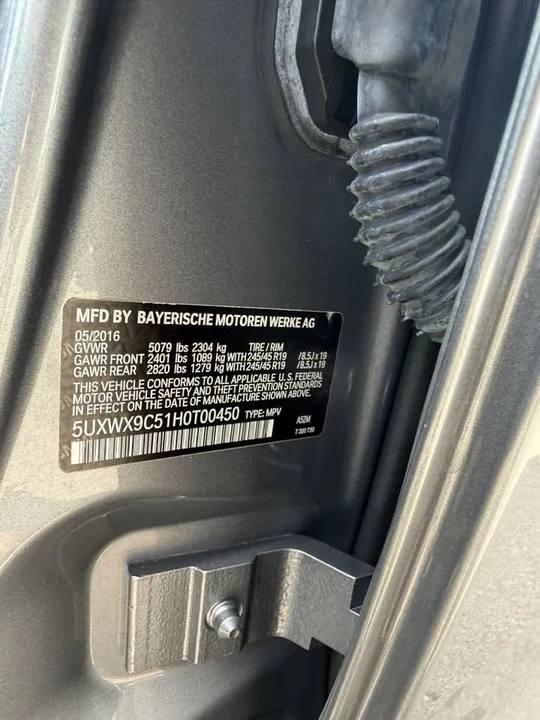2017 BMW F25 X3 - Image 11 of 12