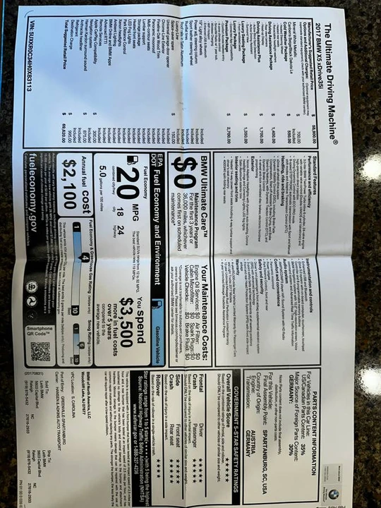 2017 BMW F15 X5 - Image 21 of 21